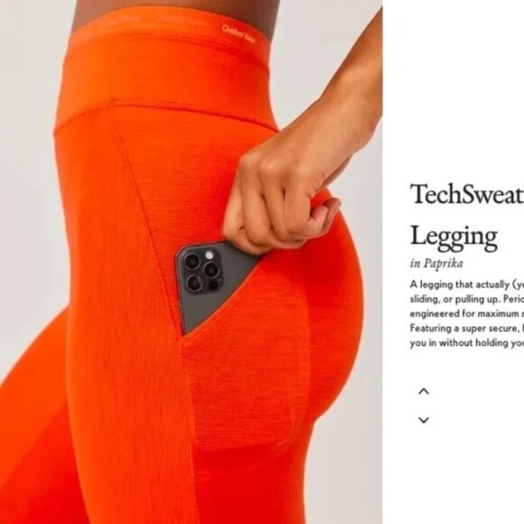 NWT Outdoor Voices Paprika TechSweat™ Thrive 7/8 Leggings – XS - Picture 5 of 9